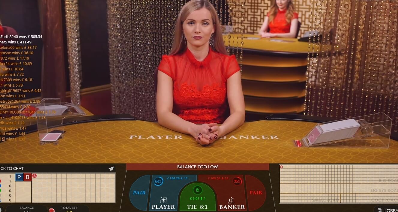 Online casino game live dealer