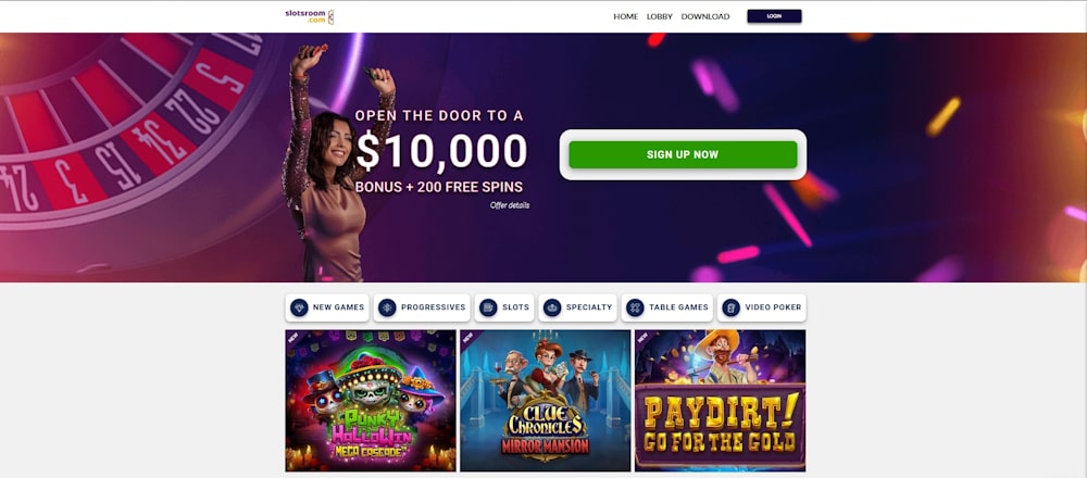 SlotsRoom Casino bonus for USA